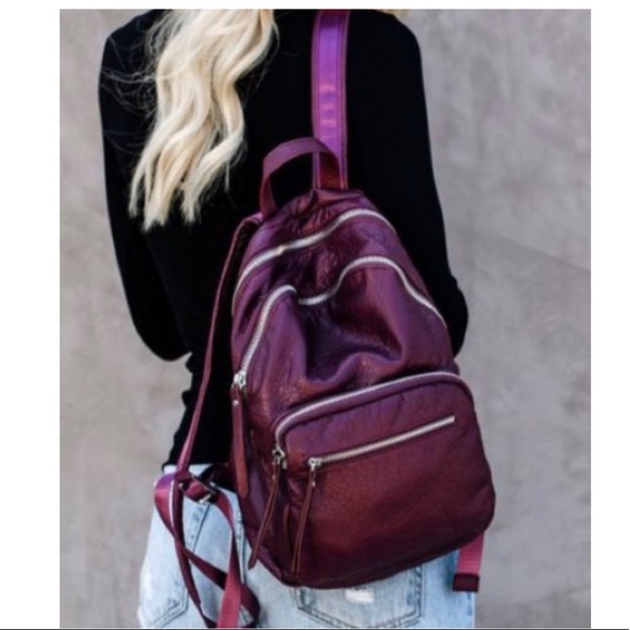 Vici Handbags - VICI | Urban Vegan Leather Backpack Bag Purple